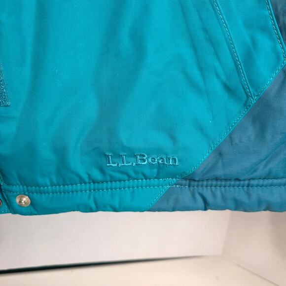 L.L Bean, Teal and White Winter Ski Coat, Women, Small - Picture 3 of 7